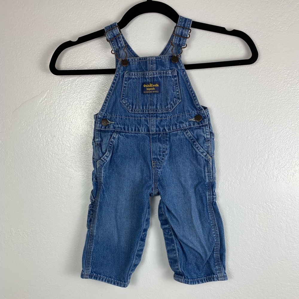 Oshkosh Vestbak Blue‎ Denim Snap Closure Overall kids size 9 months